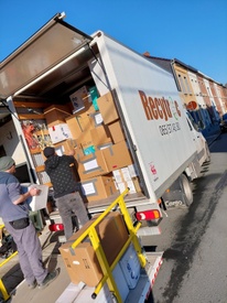 Le CPAS de la Ville de Mons achemine un premier camion de dons matériels vers l'Ukraine